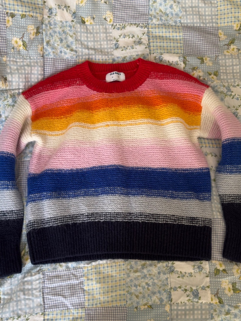 old navy colourful striped knit sweater - Picture 2 of 2